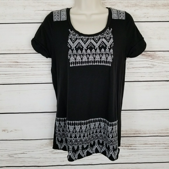 Lucky Brand Embroidered Boho Top - Picture 2 of 5